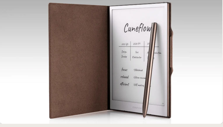 Analog Reflection vs. Digital Overdrive: The Cuneflow E-Paper Slate Bets Big on AI-Powered Meeting Transcriptions